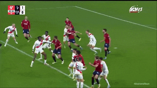 Osasuna vs Rayo Vallecano 1-0: Jose Arnaiz kiến tạo, Raul Garcia đánh đầu ghi bàn thắng suýt sao phút bù giờ