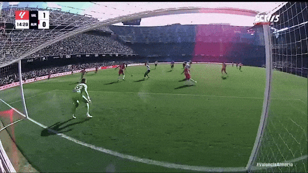 Valencia vs Almeria 2-1: Hugo Duro tung cú sút sớm mở bàn, Yaremchuk nhân đôi tỷ số, Baptistao nhận thẻ đỏ, Almeria nguy cơ rớt hạng La Liga