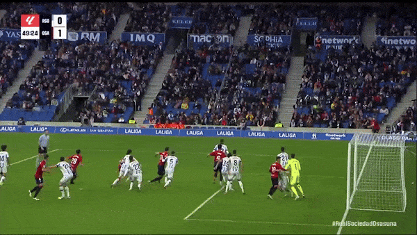 Sociedad vs Osasuna 0-1: Moncayola kiến tạo, Ante Budimir đánh đầu ghi bàn duy nhất giành gọn 3 điểm