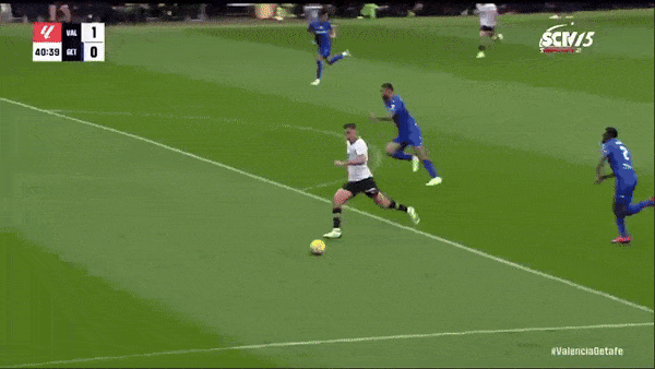 Valencia vs Getafe 1-0: Sergi Canos kiến tạo, Hugo Duro đột phá, bấm bóng góc xa ghi bàn duy nhất giành gọn 3 điểm