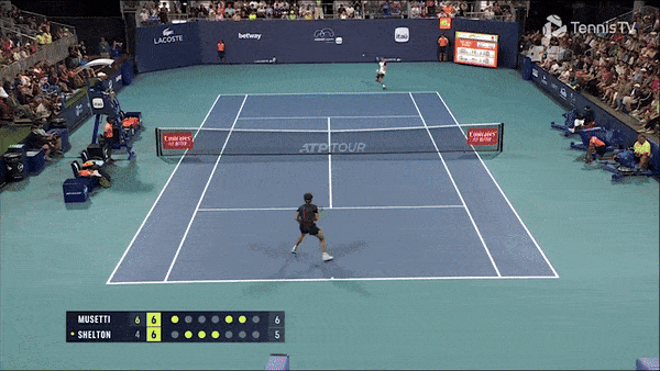 Lorenzo Musetti vs Ben Shelton 6-4, 7(7)-6: Musetti chật vật hạ Shelton giành vé gặp Carlos Alcaraz ngày 27/3