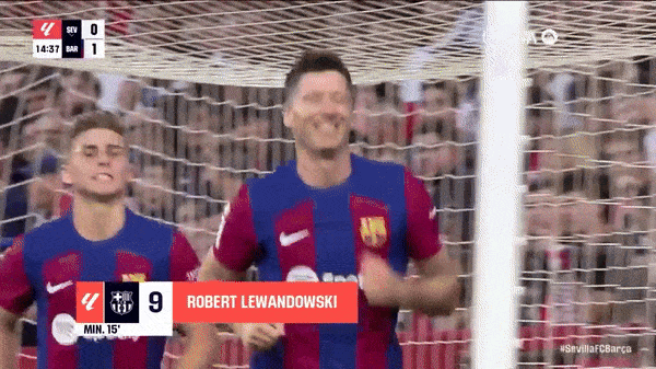 Sevilla vs Barcelona 1-2: Lewandowski đánh đầu cận thành mở bàn, En-Nesyri gỡ hòa, Fermin Lopez chốt hạ chiến thắng cuối mùa cho Barca