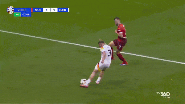 Thụy Sĩ vs Đức 1-1: VAR ngăn Robert Andrich mở bàn, Ndoye bất ngờ phá lưới Neuer, Raum tạt bóng, Fullkrug đánh đầu chia điểm