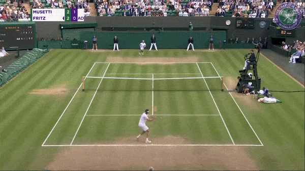 Lorenzo Musetti vs Taylor Fritz 3-6, 7-6(5), 6-2, 3-6, 6-1: Hạ Fritz sau 3 giờ 31 phút, Musetti gặp Novak Djokovic ở bán kết Wimbledon 2024 