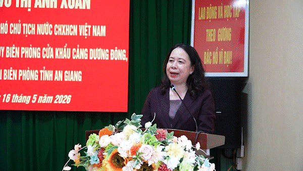 Phó Chủ tịch nước Võ Thị Ánh Xuân thăm lực lượng Bộ đội Biên phòng làm nhiệm vụ tại Phú Quốc