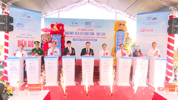 Động thổ Nhà máy điện gió Nhật Bản - Bạc Liêu gần 2.500 tỷ đồng
