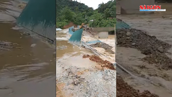 Nghệ An: Mưa lớn cuốn trôi đường tạm, gây ngập lụt, chia cắt cục bộ