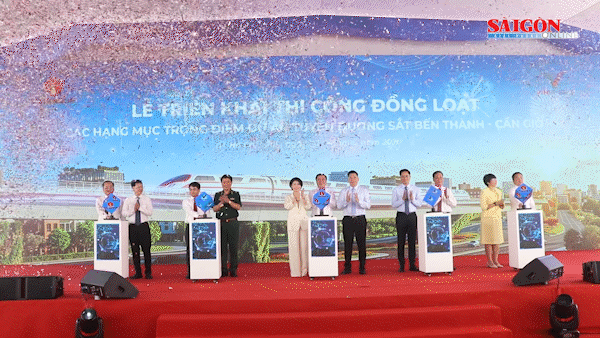 Đồng loạt thi công các hạng mục trọng điểm Dự án đường sắt tốc độ cao Bến Thành - Cần Giờ