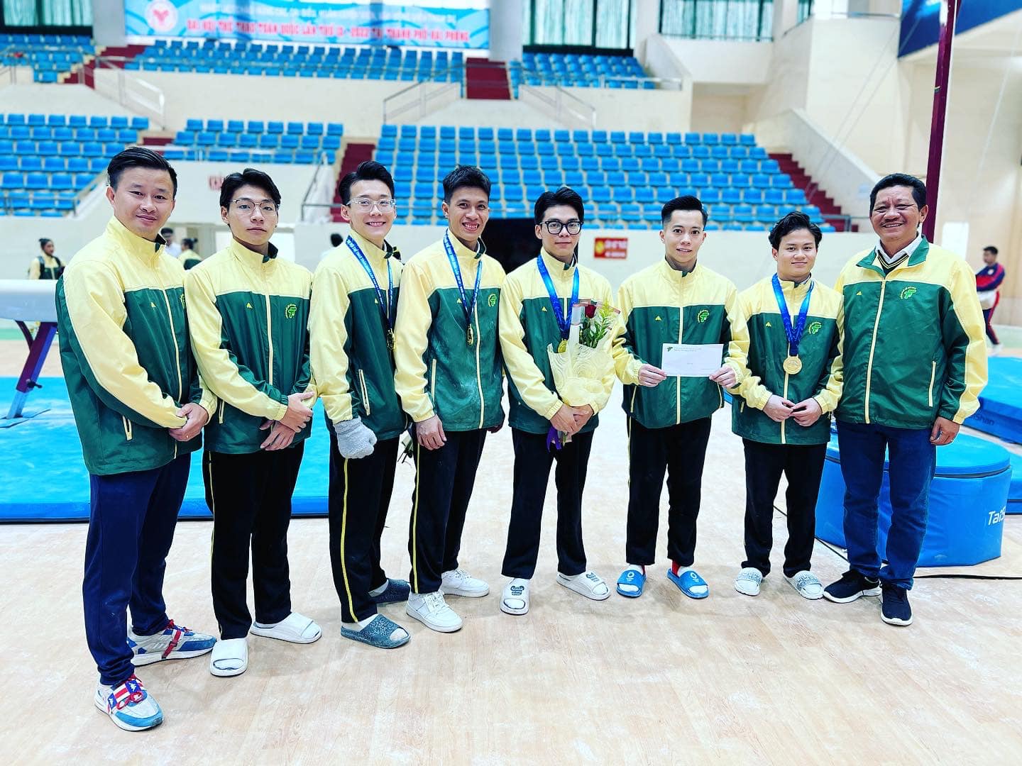 Đội hình TDDC nam TPHCM tranh tài tại Đại hội Thể thao toàn quốc 2022. Ảnh: TMS Đội hình TDDC nam TPHCM tranh tài tại Đại hội Thể thao toàn quốc 2022. Ảnh: TMS