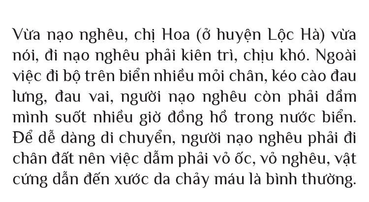 Đi nạo nghêu ở biển Cửa Sót ảnh 14