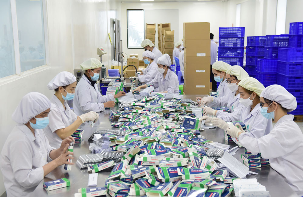 Đóng gói thành phẩm thuốc Molarvir điều trị Covid-19 tại Việt Nam