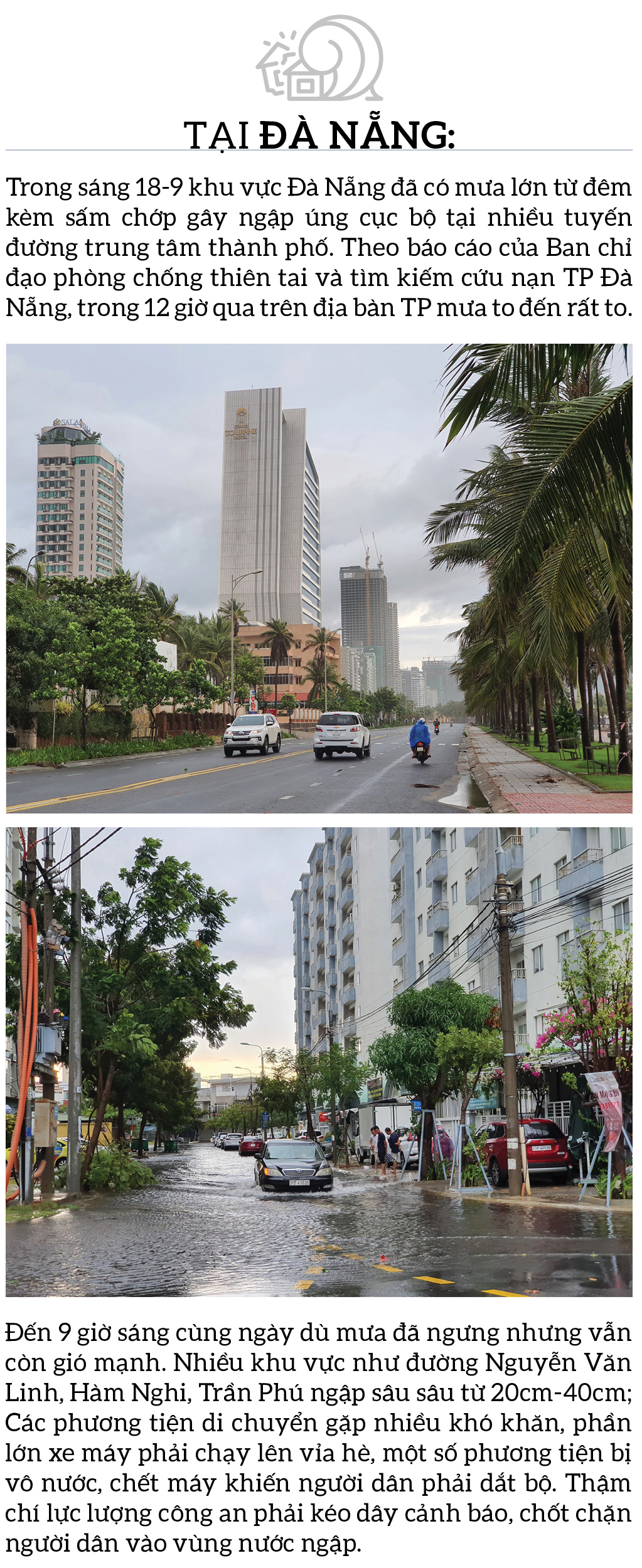 Bão số 5 đổ bộ miền Trung gây lốc xoáy, mưa lớn và ngập úng ảnh 13