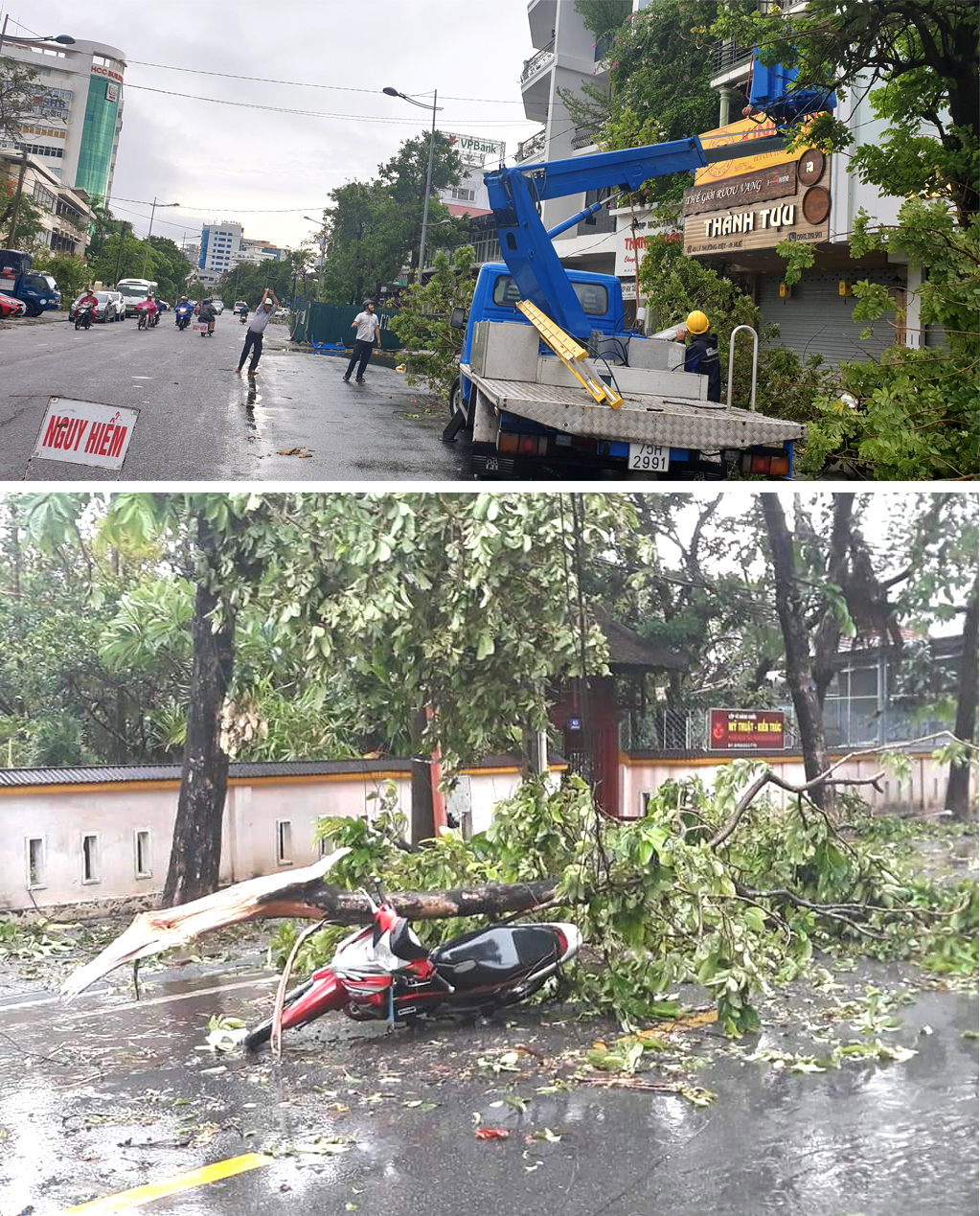 Bão số 5 đổ bộ miền Trung gây lốc xoáy, mưa lớn và ngập úng ảnh 6