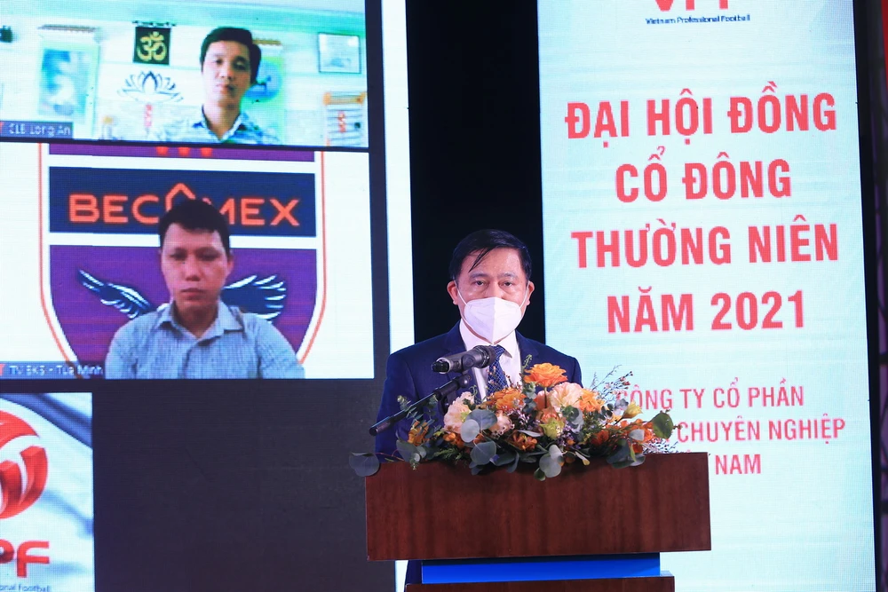 Chủ tịch Trần Anh Tú phát biểu tại Đại hội