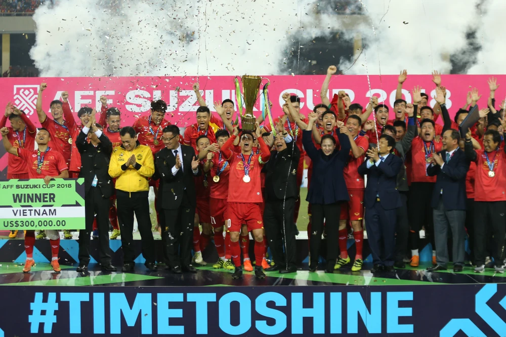 Đội tuyển Việt Nam lên ngôi vô địch ở AFF Cup 2018.