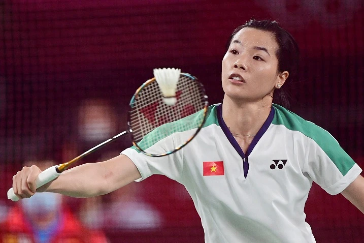 Tay vợt Nguyễn Thuỳ Linh. Ảnh: REUTERS