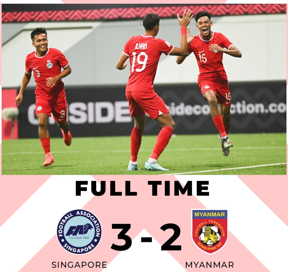 Singapore ngược dòng giành 3 điểm trước Myanmar