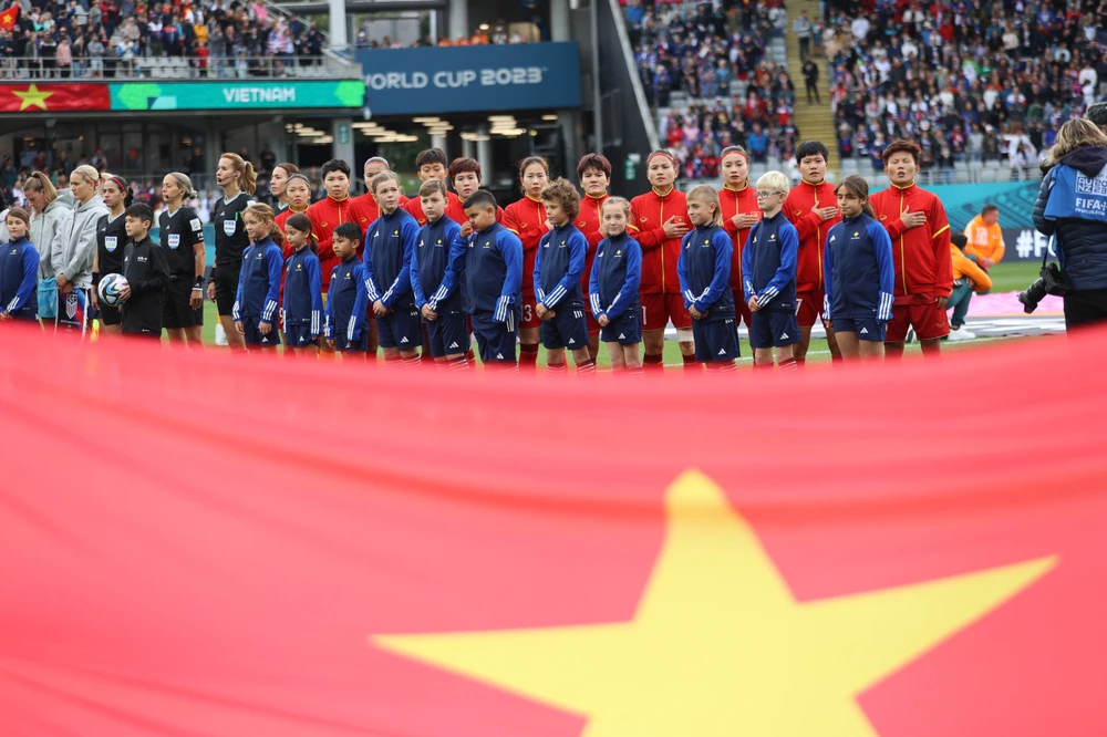 Đội tuyển nữ Việt Nam tạo ấn tượng trong trận ra quân tại World Cup 2023. Ảnh: ĐỨC ĐỒNG