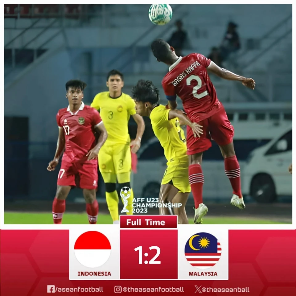 Thắng U23 Indonesia 2-1, Malaysia đặt 1 chân vào bán kết