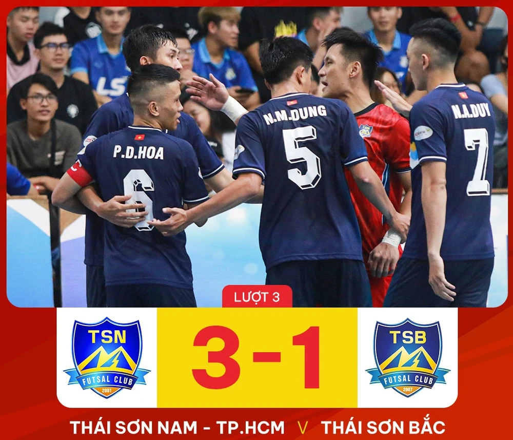 Niềm vui của các cầu thủ Thái Sơn Nam TPHCM. 