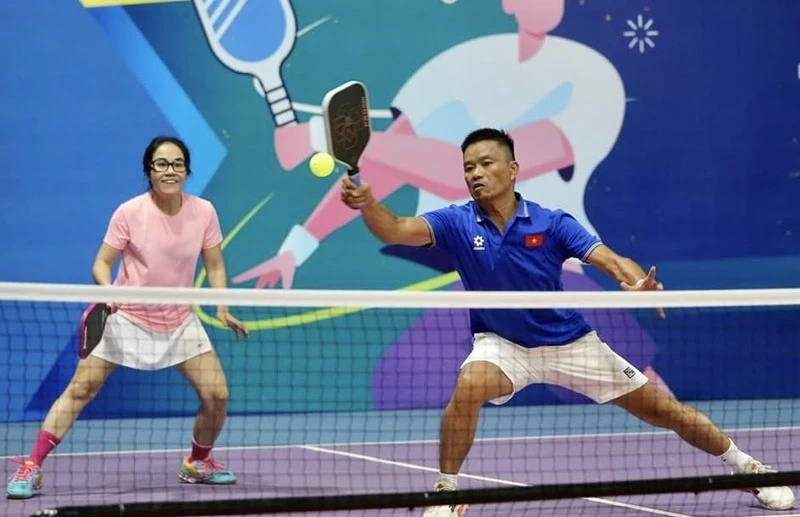 Giải pickleball Thanh Niên lần 1 năm 2024, hơn 300 VĐV về tham dự giải. Ảnh: Quỳnh Mai