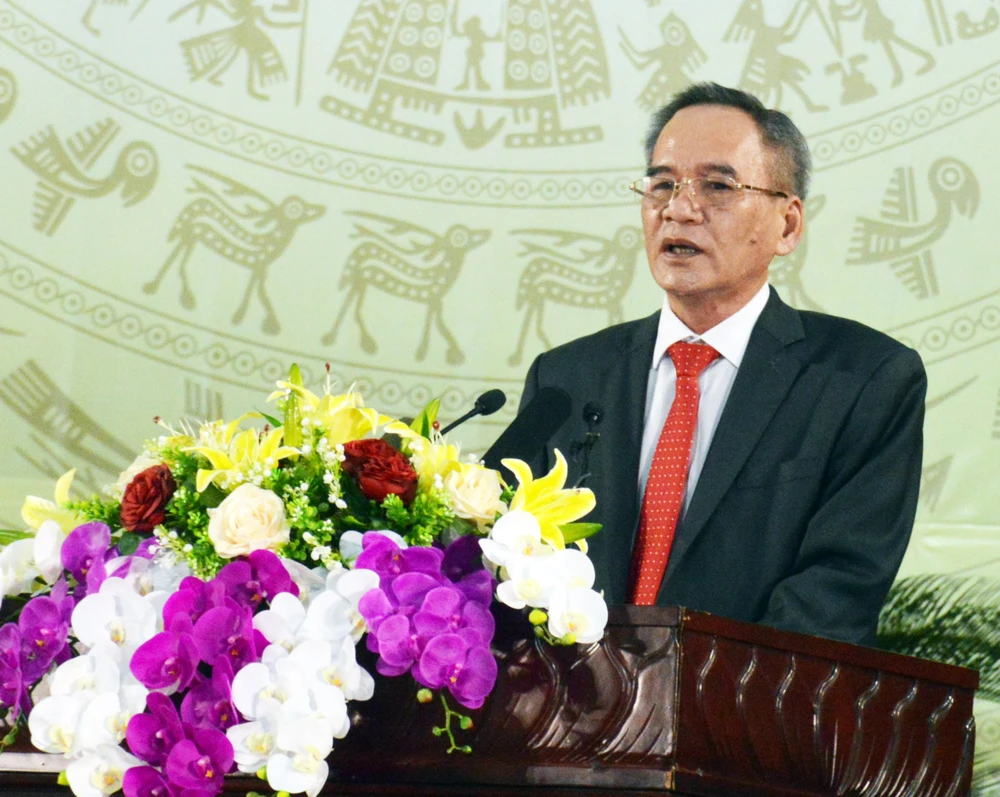 Bí thư Tỉnh ủy Bạc Liêu Lữ Văn Hùng phát biểu tại buổi lễ