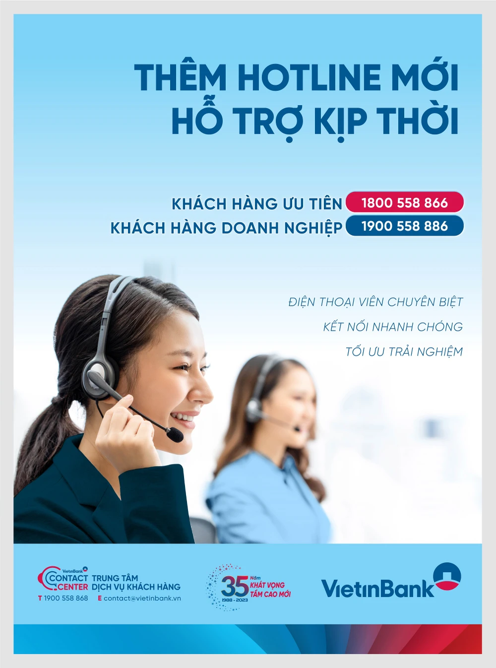VietinBank ra mắt hotline dành cho khách hàng ưu tiên và khách hàng doanh nghiệp