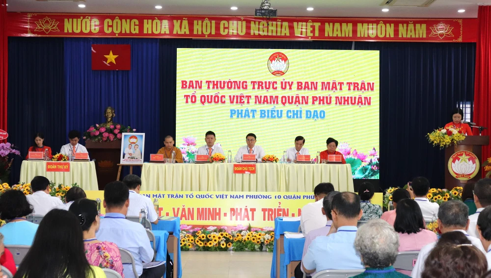 Quang cảnh đại biểu MTTQ phường 10, quận Phú Nhuận