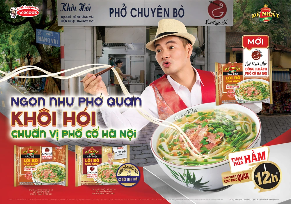 Acecook Việt Nam mang hương vị phở lõi bò gầu giòn trứ danh đến mọi nhà