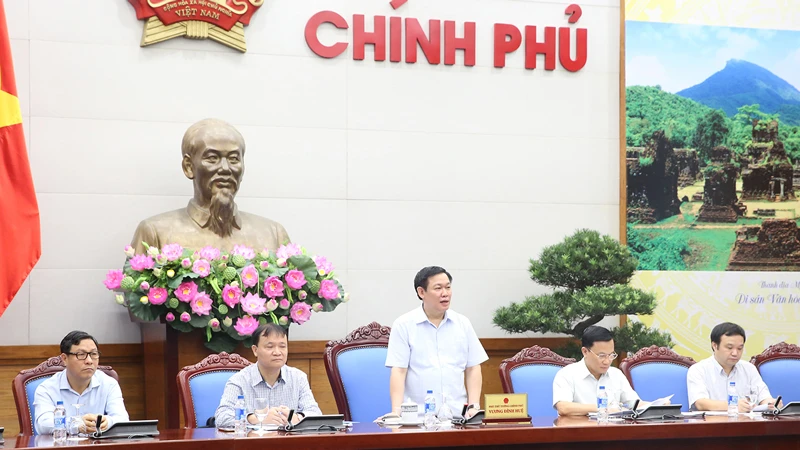 Phó Thủ tướng Vương Đình Huệ chủ trì họp Ban Chỉ đạo Điều hành giá. Ảnh: VGP