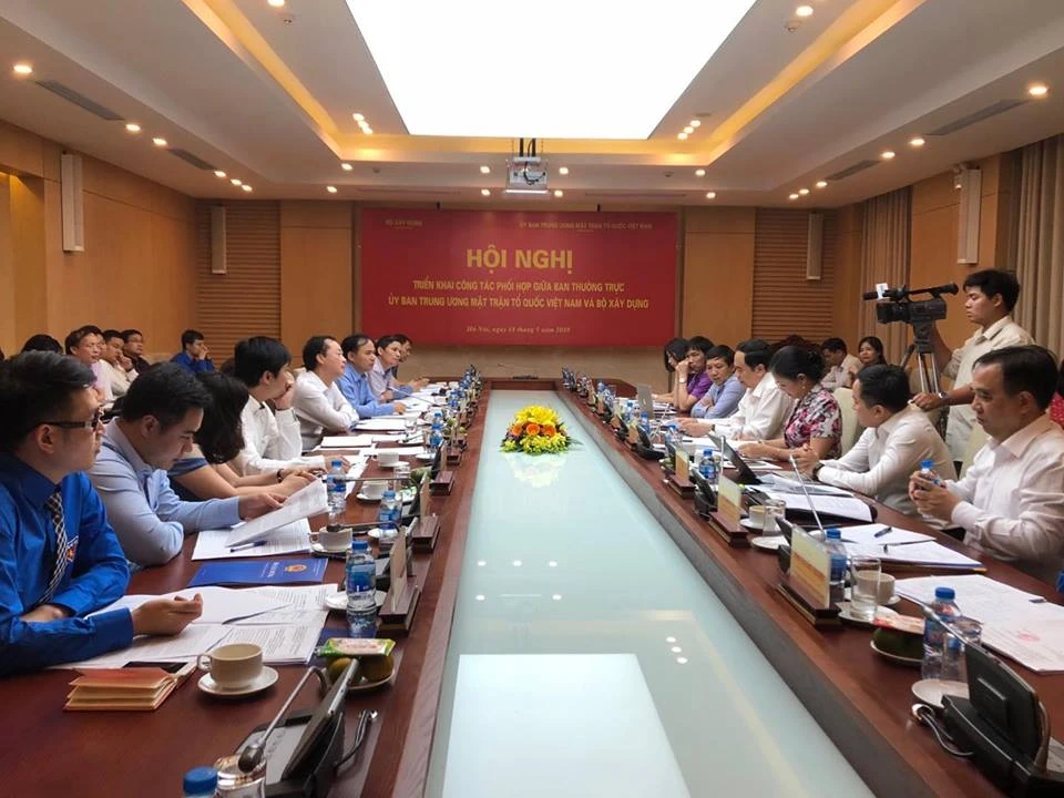 Cuộc họp giữa Ủy ban TƯ MTTQ Việt Nam và Bộ Xây dựng