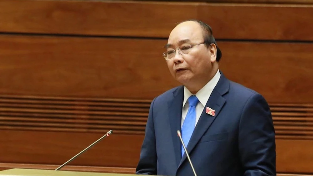 Thủ tướng Nguyễn Xuân Phúc phát biểu tại phiên chất vấn