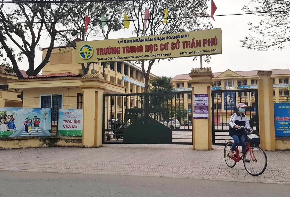 Trường THCS Trần Phú - nơi xảy ra sự việc dư luận đang quan tâm