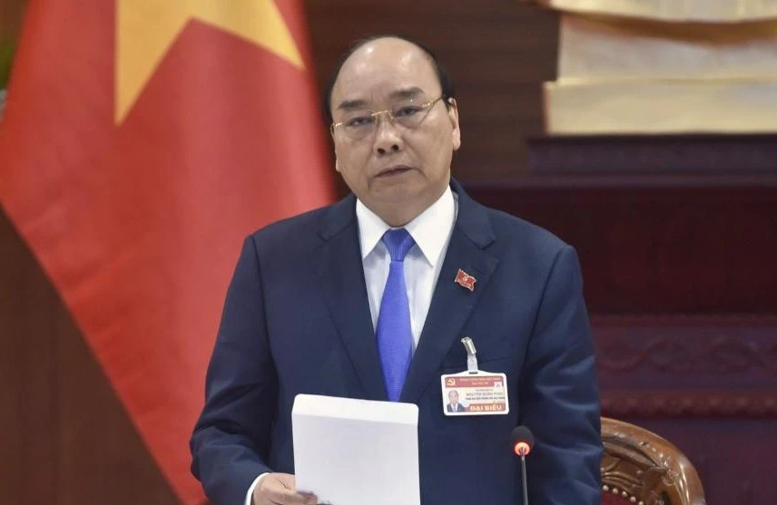 Thủ tướng Nguyễn Xuân Phúc phát biểu tại cuộc họp. Ảnh: VIẾT CHUNG