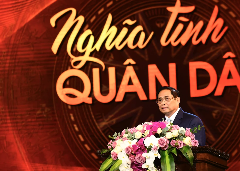 Thủ tướng Phạm Minh Chính phát biểu tại chương trình. ẢNH: VIẾT CHUNG