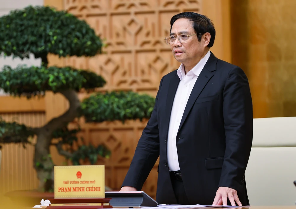 Thủ tướng Phạm Minh Chính kết luận phiên họp. ẢNH: VIẾT CHUNG