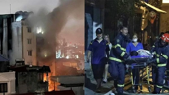 Vụ cháy nhà dân tại ngõ 29/70 phố Khương Hạ, quận Thanh Xuân, Hà Nội gây hậu quả đặc biệt nghiêm trọng