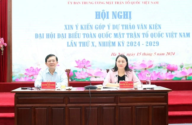 Hội nghị xin ý kiến góp ý dự thảo văn kiện Đại hội đại biểu toàn quốc MTTQ Việt Nam lần thứ X, nhiệm kỳ 2024-2029