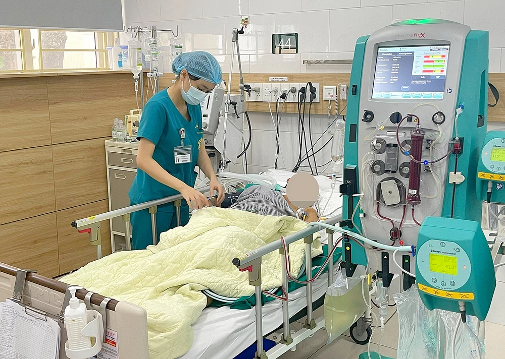 Một trường hợp bị ngộ độc thuốc nam đang được điều trị tích cực tại Trung tâm Chống độc, Bệnh viện Bạch Mai