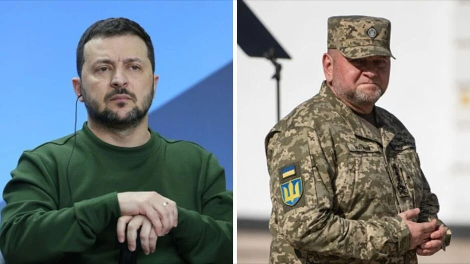 Tổng thống Volodymyr Zelensky và Tướng Valery Zaluzhny. Ảnh: GETTY