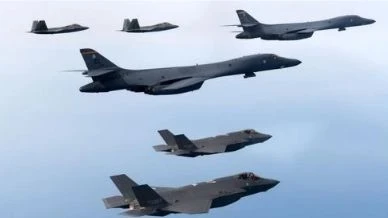 Các máy bay chiến đấu của Hàn Quốc và Mỹ tham gia cuộc tập trận không quân vào ngày 1-2-2023. Ảnh: Yonhap