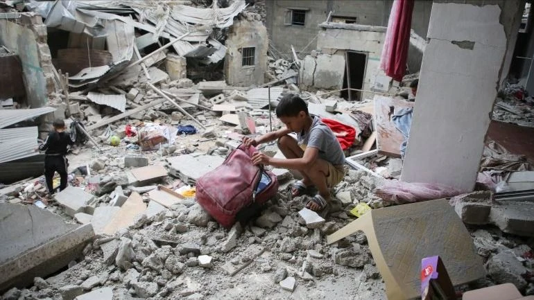 Nhà cửa của người dân bị phá hủy ở Dải Gaza. Ảnh: REUTERS