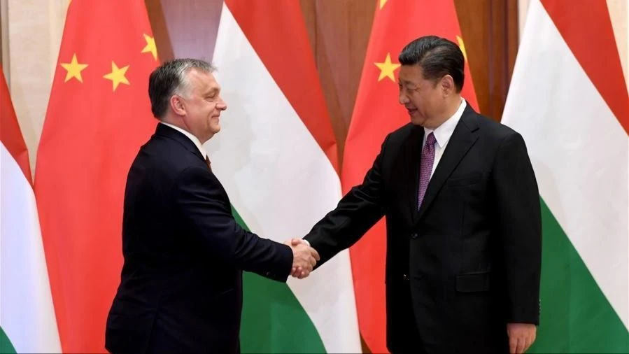 Thủ tướng Hungary Viktor Orban gặp Chủ tịch Trung Quốc Tập Cận Bình. Ảnh: Tân hoa xã 