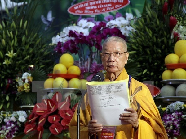 Most Venerable Thich Tri Quang at the event (Source: VNA)