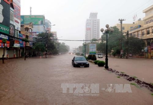 Flood in Thai Nguyen province on June 23 (Photo: VNA)