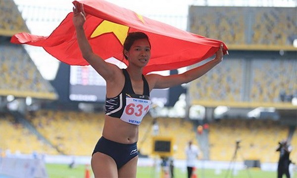 Runner Tran Thi Yen Hoa at Sea Games 29 (Photo: VNA)