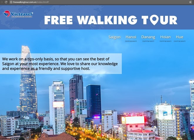 Official website of Vietravel's Free Walking Tour (Photo: freewalkingtour.com.vn)