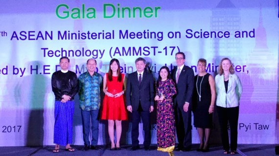 She is honored at an Award Ceremony in the presence of ASEAN Science and Technology Ministers and Senior Officials in Nay Pyi Taw, in Burma