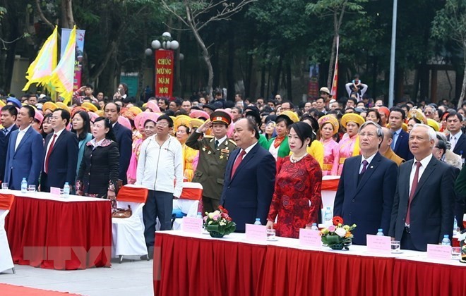 Participants at the ceremony marking the 229th anniversary of Ngoc Hoi–Dong Da victory (Photo: VNA)
