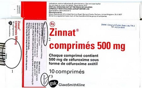 Drug administration warns of fake Zinnat drug